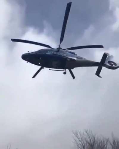 Camera shutter speed synced to helicopter