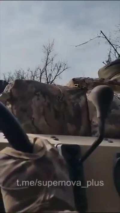 Moments when Russian soldiers were attacked by the Ukrainian army with a Kamikaze UAV while on the move