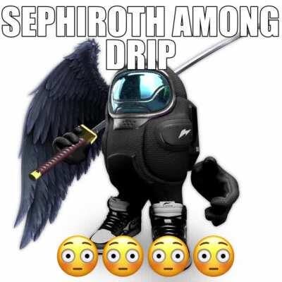 yooooo sephiroth in among drip?? 😳😳😳