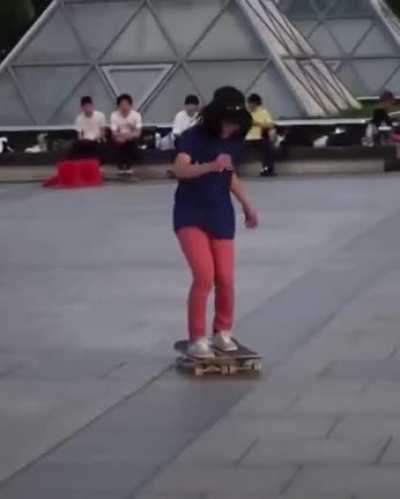 This girl's insane skating skills