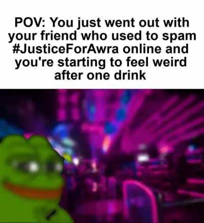 POV: You just went out with your friend who used to spam Tarantadong Kalbo #JusticeForAwra art online and you're starting to feel weird after one drink