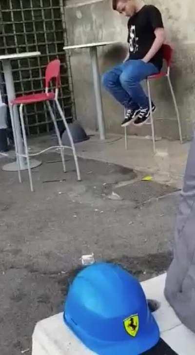 Falling asleep on a chair WCGW