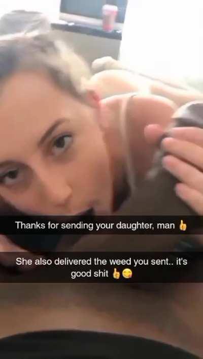 Your friend is confined to his home due to a medical issue so you sent your daughter with weed to cheer him up.. looks like she did more than that