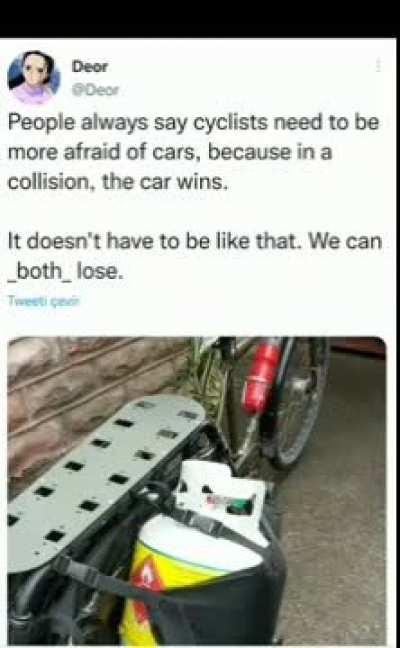 both lose cyclists and car