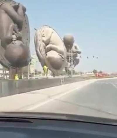 Hospital road in Qatar