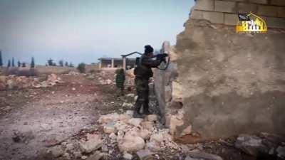 Video release by the Turkistan Islamic Party of an assault on pro-government positions on the western Aleppo front including footage of one of their fighters being shot [Syria] (released 30th January 2020)