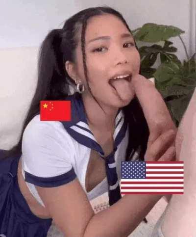 When Chinese girls meet with Americans