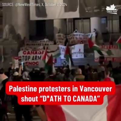 People in Canada chant &quot;death to Canada&quot;