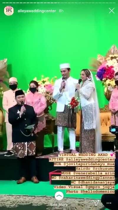 Virtual wedding, dekor CGI dan livestream