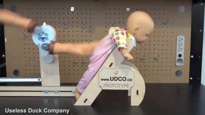 Baby burping robot