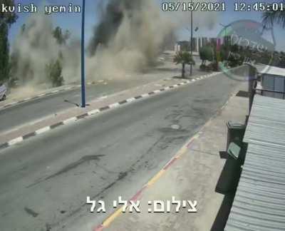 Rocket from Gaza strikes the Israeli town of Sderot 5/15/21 - no injuries