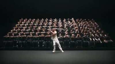 An amazing performance of dancers... in wheelchairs! Directed by Sadeck Waff as part of the farewell ceremony for the Tokyo Paralympic Games. A beautiful work with 128 performers seated in wheelchairs.