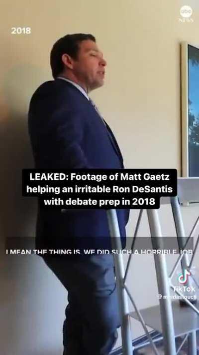 Leaked footage shows Matt Gaetz helping Ron Desantis with debate prep in 2018