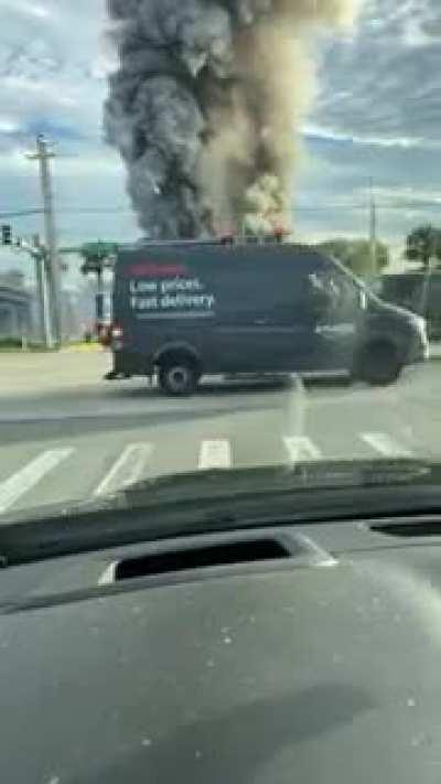 Dude just crashed into a fireworks store in Melbourne Florida a few hours ago.