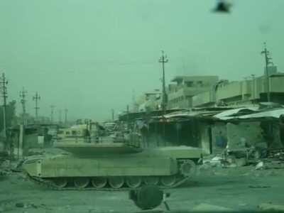 M1 Abrams gets involved in a skirmish during a raid in Sadr City, Baghdad