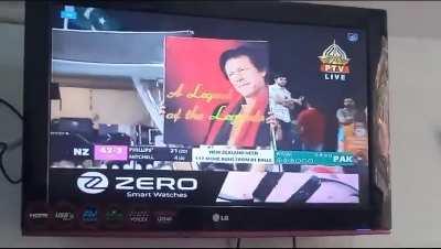 Why did PTV stopped live coverage of match when Placard saying ‘Legend of Legends Imran Khan’ was shown? Anyone knows 🤔?