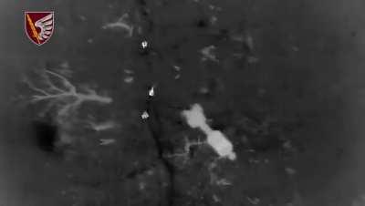 Video: accurate night-time drone munition drops against Russian positions, posted Jan. 24 by UA 79th Separate Airborne Assault Brigade, Tavri group (Ukrainian paratroopers)