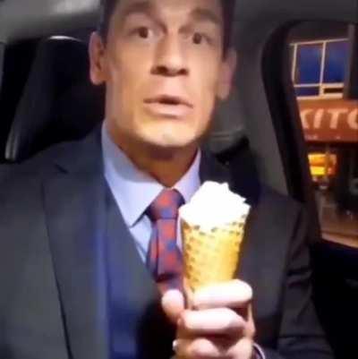 John Cena eating ice cream monkaLaugh