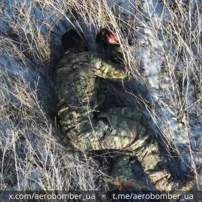 Ukrainian 30th Mechanized Brigade 'Aerobomber' targets a lone russian invader with a drone-dropped munition. (Published Feb 25, 2025)