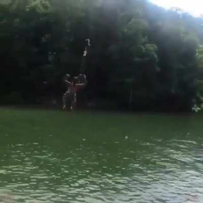 WCGW if i swing into the water with a rope