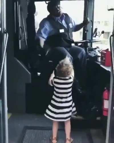 Before getting off of the bus, this little girl told the bus driver that &quot;Shake It Off&quot; was her favorite song, so he stopped everything he was doing, turned the radio up, and preceded to absolutely jam out with her.