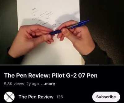 Man has existential crisis while reviewing a pen