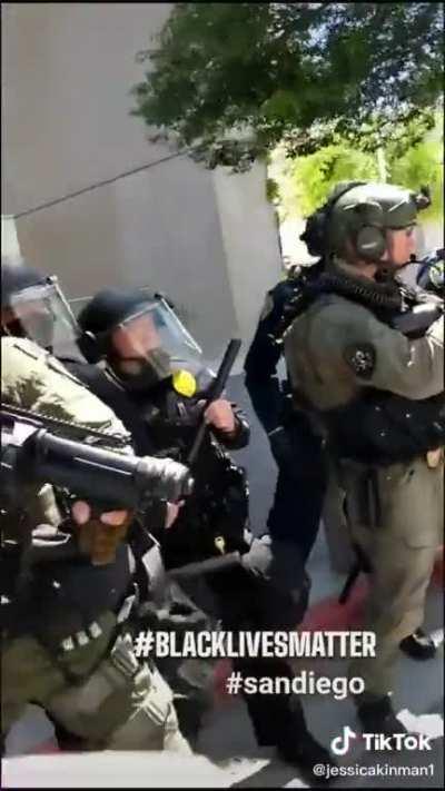 Police Shooting At Peaceful Protesters In San Diego