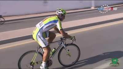 One of Peter Sagan's most unique attacks [Tour of Oman 2014 - Stage 4] (With Sound)