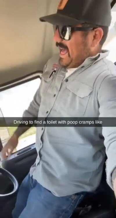 Driving poop cramps are the worst