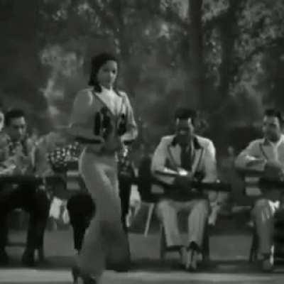 Carmen Amaya was considered “the greatest Flamenco dancer ever” and was the first woman to master the intricate footwork that was often reserved for the best male dancers. Here she is dancing in 1944 at around 30 years of age (turn your sound way up!)