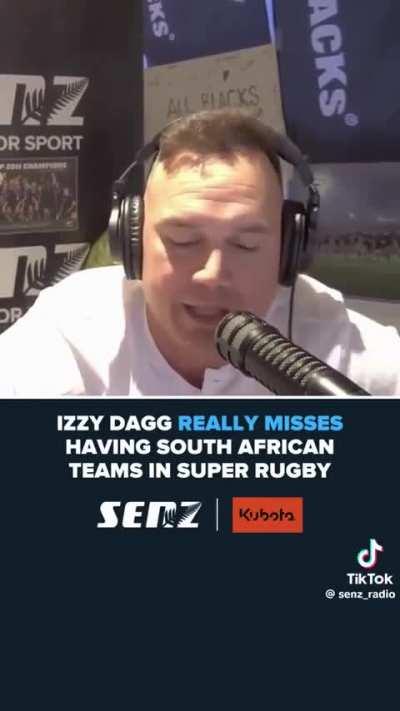 Izzy Dagg's speech about South African teams in SuperRugby