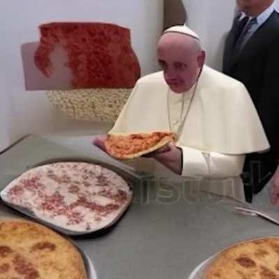 Modelscope txt2video - Pope Francis cured of respiratory infection by eating pizza