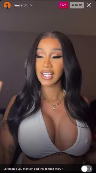 Cardi B Whip Shots on Live