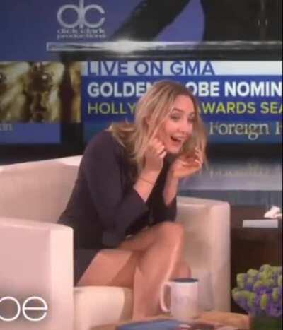 Saoirse Ronan leggy on Ellen