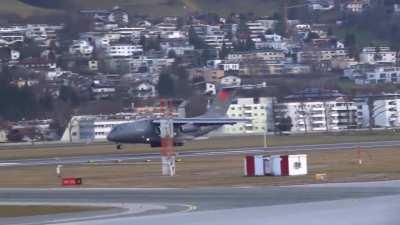 Y-20 lands in Tirol (Austria) to participate in the 