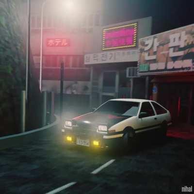 Initial D style short blender animation