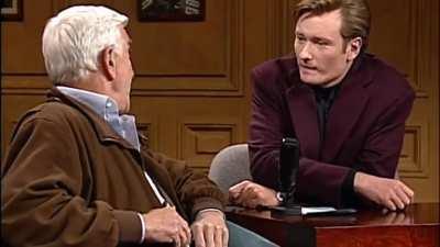 Conan early days interview: LESLIE NIELSEN proves he'll do almost anything for a laugh