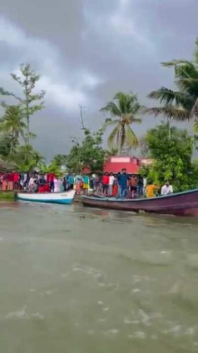 Rowing boat while standing at an Indian boat rowing competition!