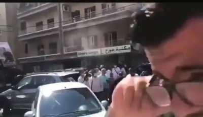 Random shooting by the Lebanese forces during the funeral of a vicitim of Beirut Explosion (at the same time a stray bullet hit football player Mohammed Atwi (Al-Ansar) in the head and badly injured him)