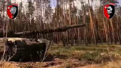 Ukrainian tankers of 63rd Mechanized Brigade fire on Russian trench at close range