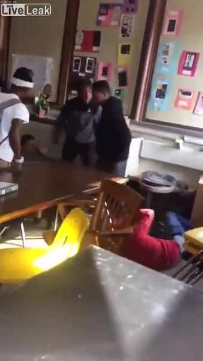 Student punches teacher and karma jumps in.