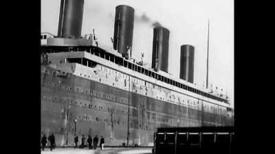 Titanic entering the Thompson Dry Dock for the first time on February 3rd, 1912 (109 years ago)