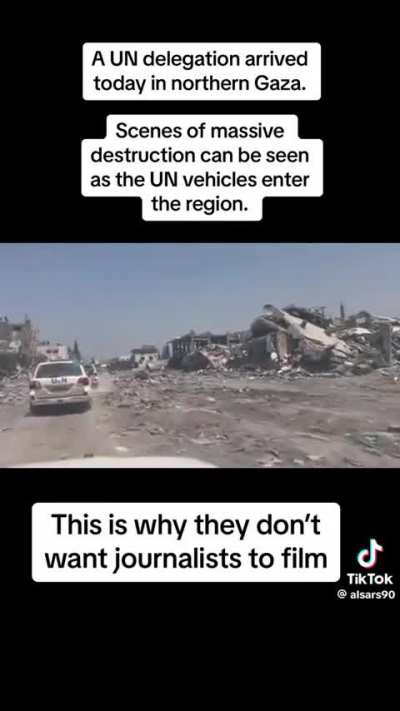 Destruction recorded by UN convey