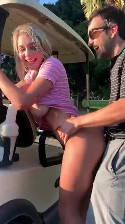 Fun on a public golf course [GIF]