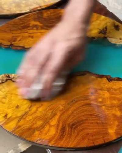 Putting a glossy finish on wood and epoxy