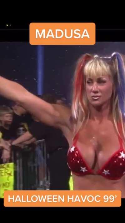 Madusa was so incredibly hot and she was a blackbelt in karate. She could beat the crap out of men