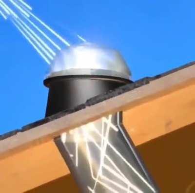 Solar tube (sun tunnel) —less expensive alternative to skylight