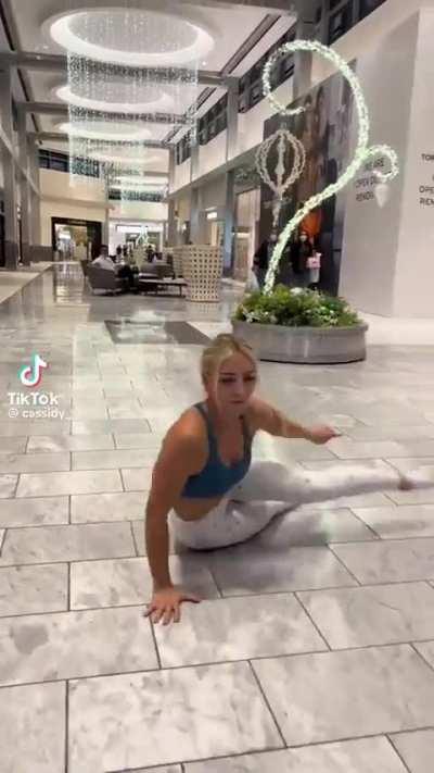 Splits and slides at the mall!!