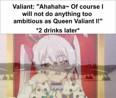 [AI-generated] Valiant after 2 drinks and usurping Queen Elizabeth once again (Trained and synthesized using RVC v2)