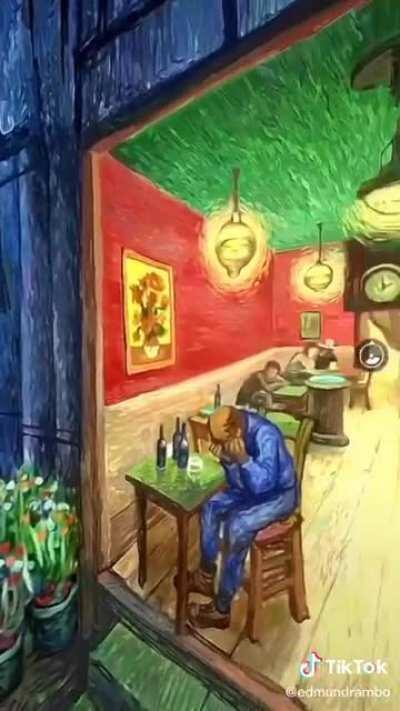 This 3D rendering of Van Gogh’s Starry Night